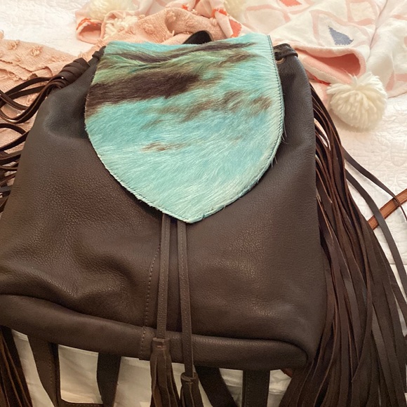 American Darling Handbags - Turquoise and fabulous chocolate leather